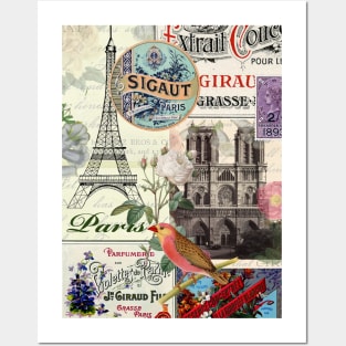 Paris landmarks Posters and Art